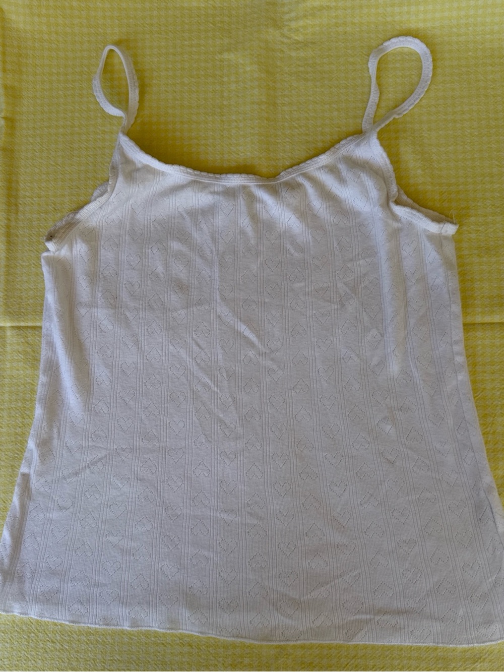 American Eagle Outfitters White Knit Spaghetti-Strap Camisole